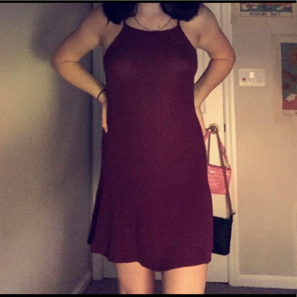 brandy melville maroon dress